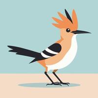 Hoopoe cartoon illustration clip art vector design