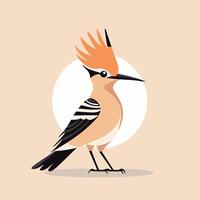 Hoopoe cartoon illustration clip art vector design