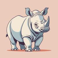 AI generated Rhino cartoon illustration clip art vector design