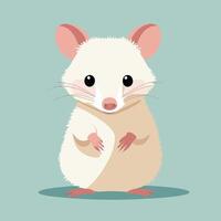 Opossum cartoon illustration clip art vector design