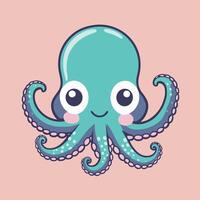 Octopus cartoon illustration clip art vector design