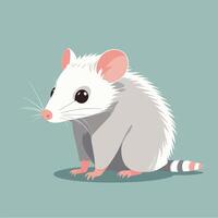 Opossum cartoon illustration clip art vector design