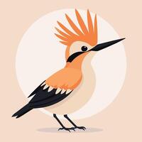 Hoopoe cartoon illustration clip art vector design