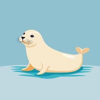 Cartoon seal cute vector illustration