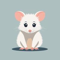 Opossum cartoon illustration clip art vector design