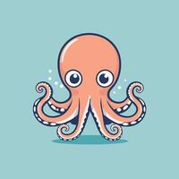 Octopus cartoon illustration clip art vector design