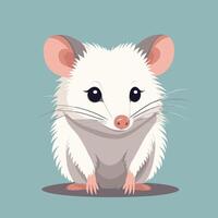 Opossum cartoon illustration clip art vector design