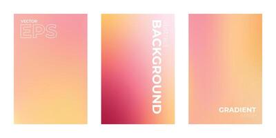 Coral Orange Gradient Panorama Background with Sunset Vibes vector