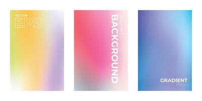 Artistic Colorful Blurry Wallpaper Background Set vector