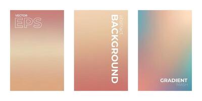 Beige Gradient Background Set vector