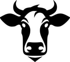 Cow, Black and White Vector illustration