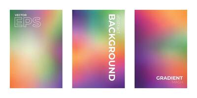 Colorful Abstract Gradient Background Collection vector