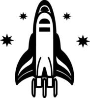 Space, Black and White Vector illustration