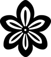 margarita - negro y blanco aislado icono - vector ilustración
