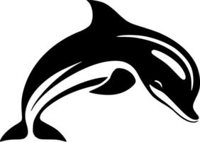 delfín, negro y blanco vector ilustración