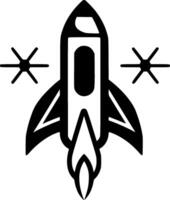 Rocket - Minimalist and Flat Logo - Vector illustration