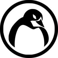 pingüino - negro y blanco aislado icono - vector ilustración