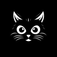 gato - negro y blanco aislado icono - vector ilustración