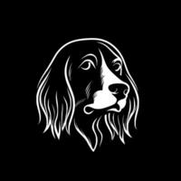 perro, negro y blanco vector ilustración