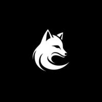 Fox - Black and White Isolated Icon - Vector illustration