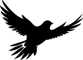 pájaro, negro y blanco vector ilustración