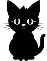 Cat, Minimalist and Simple Silhouette - Vector illustration