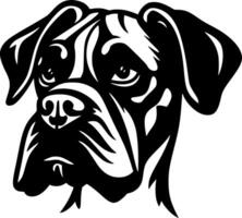 Boxer perro - minimalista y plano logo - vector ilustración