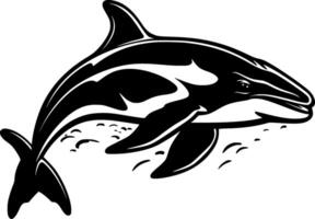 Orca, Black and White Vector illustration