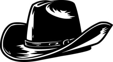 vaquero sombrero, negro y blanco vector ilustración