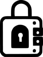 Lock - Black and White Isolated Icon - Vector illustration