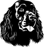 cocker spaniel - minimalista y plano logo - vector ilustración