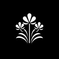 Flower, Black and White Vector illustration