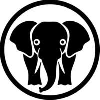 Elephant, Minimalist and Simple Silhouette - Vector illustration