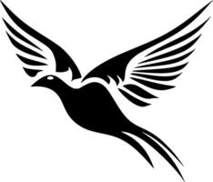 Dove, Black and White Vector illustration