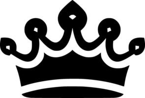 Crown, Black and White Vector illustration