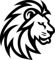 Lion - Black and White Isolated Icon - Vector illustration