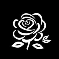 Flower, Black and White Vector illustration