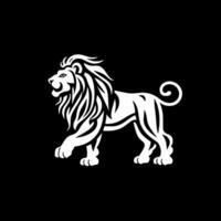 Lion - Black and White Isolated Icon - Vector illustration