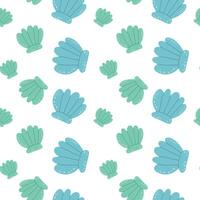 Vector sea shell pattern. Travel trendy summer texture.