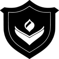 Shield - Black and White Isolated Icon - Vector illustration