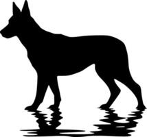 Australian Kelpie, Minimalist and Simple Silhouette - Vector illustration