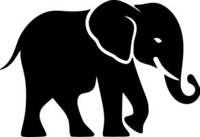 Elephant, Minimalist and Simple Silhouette - Vector illustration