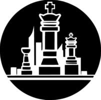 Chess, Minimalist and Simple Silhouette - Vector illustration