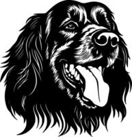 leonberger, minimalista y sencillo silueta - vector ilustración