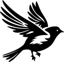 pájaro, negro y blanco vector ilustración