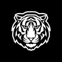 tigre, negro y blanco vector ilustración