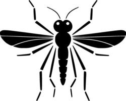 mosquito - minimalista y plano logo - vector ilustración