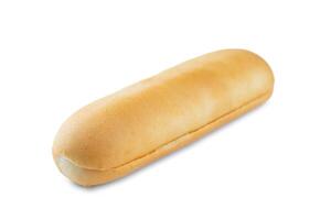 Hot dog wheat bun isolated on white background photo