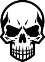 Skull, Black and White Vector illustration