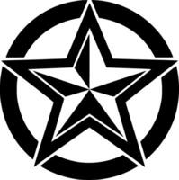 Star, Black and White Vector illustration